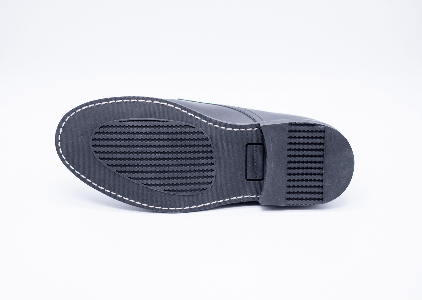 bottom view of men's Stayshine Oxfords leather Derby shoes Goodyear Welted with rubber sole